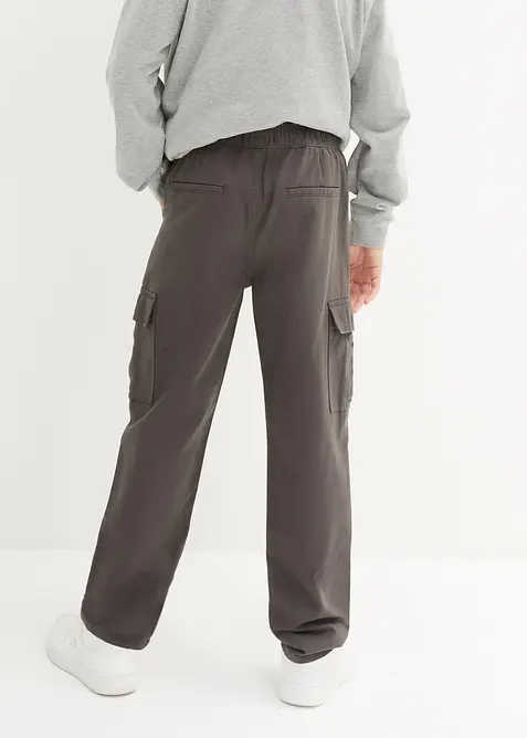 Pantaloni cargo in puro cotone loose fit, straight, bonprix