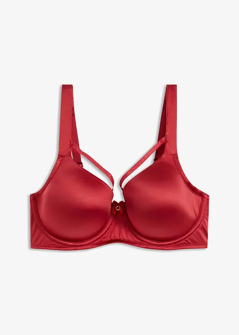 Reggiseno con coppe preformate in materiale lucido, bonprix