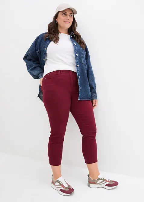 Pantaloni cropped a vita alta, bonprix