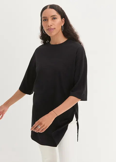 Maglia lunga oversize in puro cotone biologico, bonprix