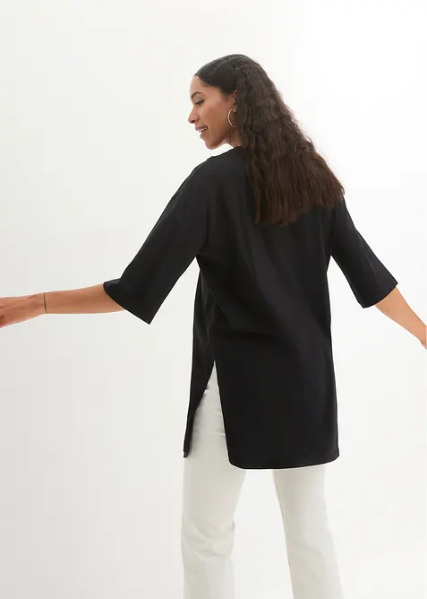 Maglia lunga oversize in puro cotone biologico, bonprix