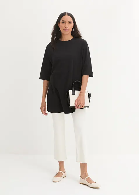 Maglia lunga oversize in puro cotone biologico, bonprix