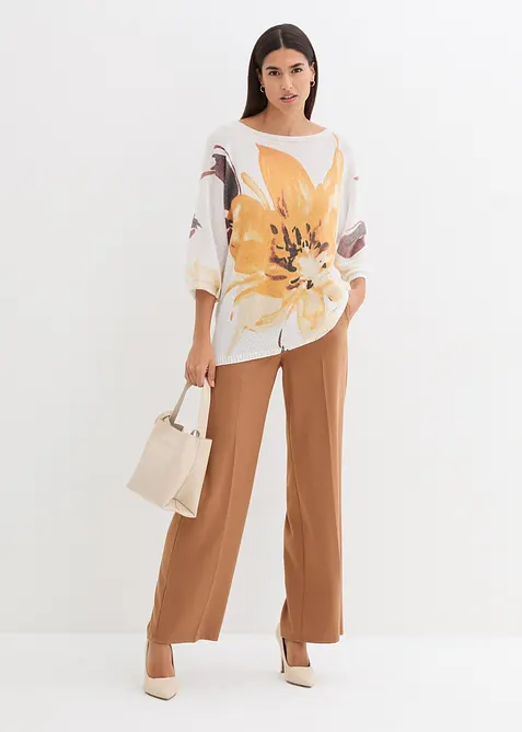 Maglione con stampa floreale, bonprix