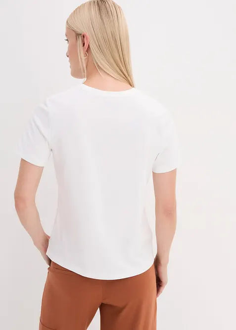 T-shirt con stampa glitterata, bonprix