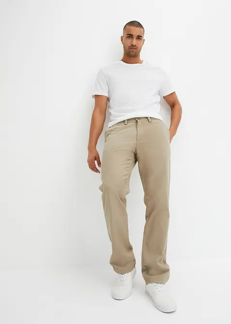 Pantaloni chino in puro cotone regular fit, straight, bonprix