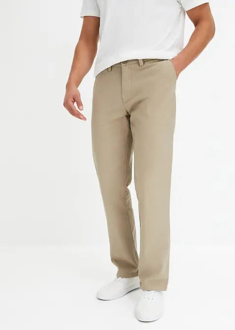 Pantaloni chino in puro cotone regular fit, straight, bonprix