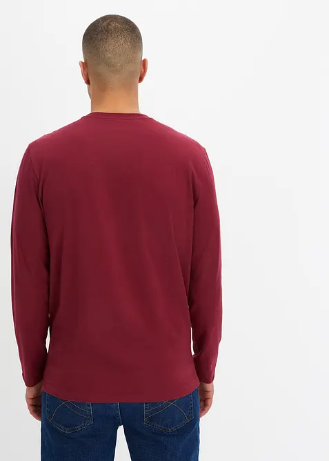 Maglia serafino a maniche lunghe (pacco da 2) in puro cotone biologico, bonprix