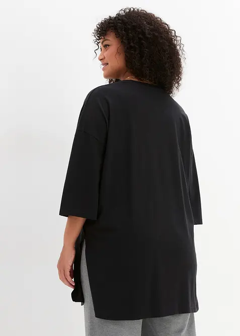 Maglia lunga oversize in puro cotone biologico, bonprix