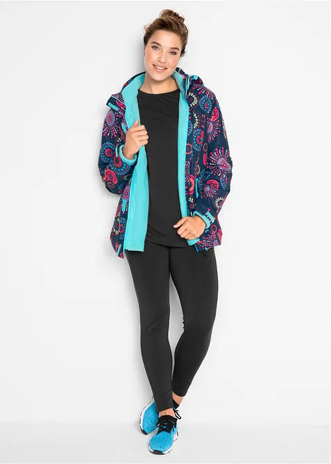 Giacca tecnica impermeabile 3 in 1 con cappuccio, bonprix