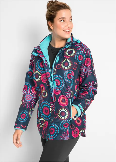 Giacca tecnica impermeabile 3 in 1 con cappuccio, bonprix