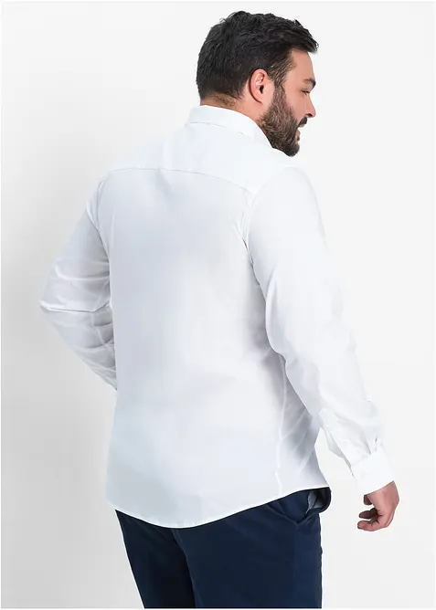 Camicia elasticizzata con cotone, slim fit, bonprix