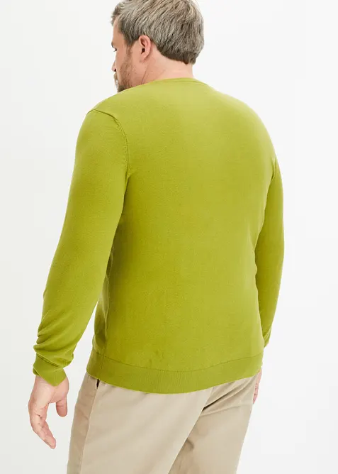 Maglione in  filato fine di misto cotone morbido, bonprix