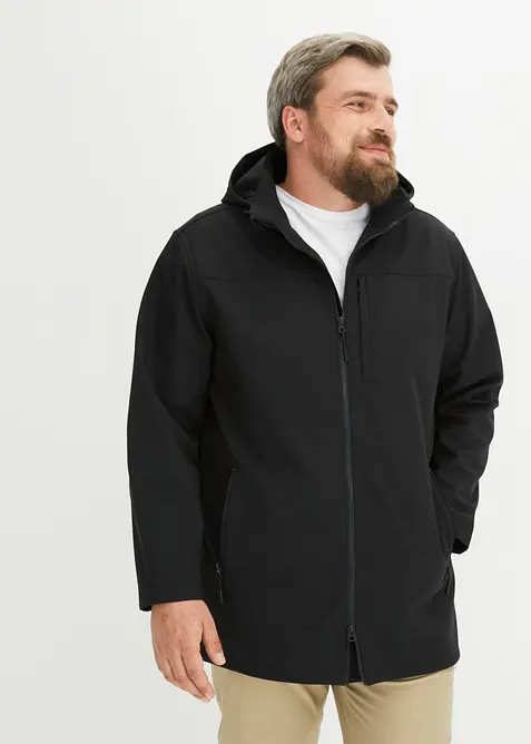 Parka in softshell con cappuccio staccabile, bonprix