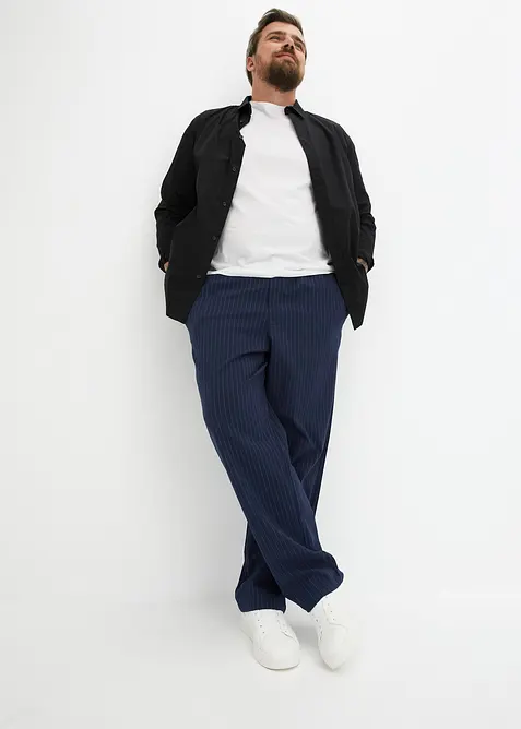 Camicia elasticizzata con cotone, slim fit, bonprix