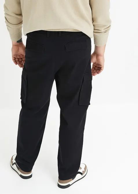 Pantaloni cargo dritti in cotone stretch, vestibilità comoda, bonprix