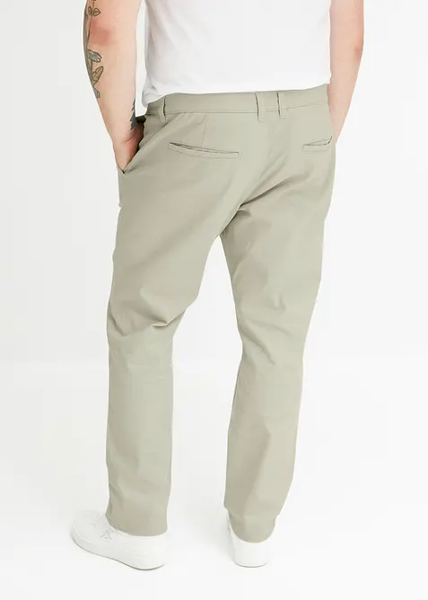 Pantaloni chino elasticizzati con cotone biologico relaxed fit, straight, bonprix