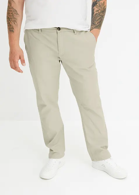 Pantaloni chino elasticizzati con cotone biologico relaxed fit, straight, bonprix
