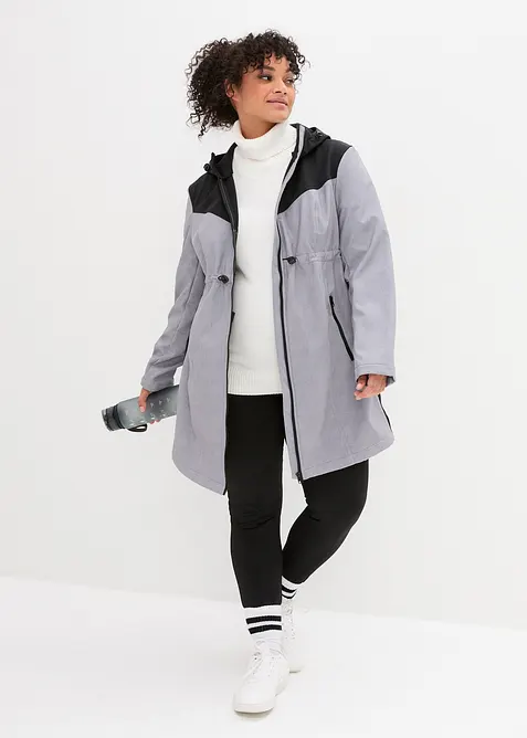 Giacca pr&eacute;maman corta 3 in 1 in softshell con inserto babywearing, bonprix