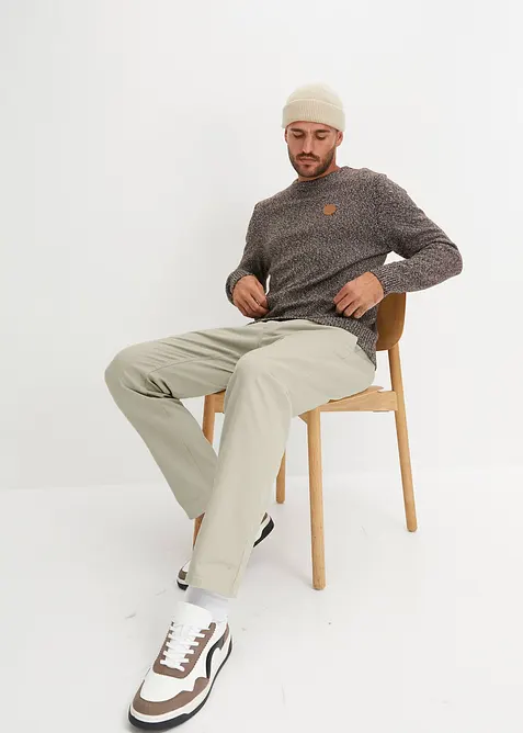 Maglione a girocollo con cotone, bonprix