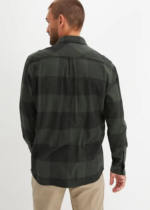 Camicia a maniche lunghe in flanella di cotone morbido, bonprix