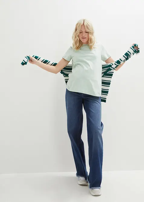 Maglia pr&eacute;maman / da allattamento 2 in 1 in cotone biologico (pacco da 2), bonprix