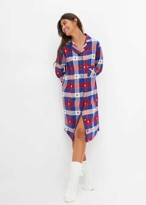 Camicia da notte in tessuto con bottoni, bonprix