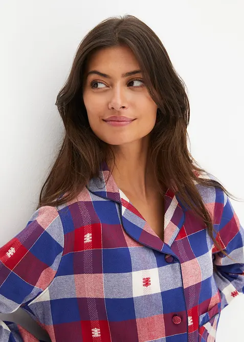 Camicia da notte in tessuto con bottoni, bonprix