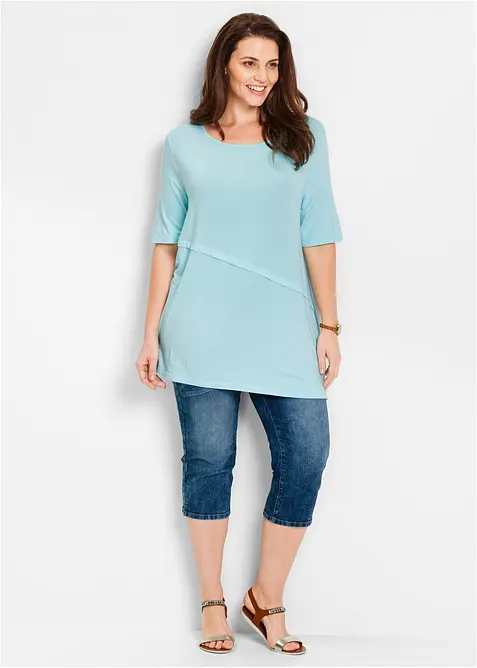 Jeans elasticizzati straight, vita media, bonprix