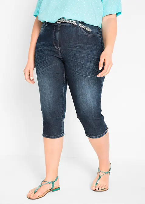 Jeans elasticizzati straight, a vita media, bonprix