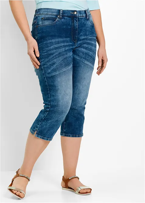 Jeans elasticizzati straight, vita media, bonprix