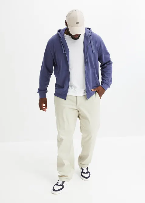 Felpa con zip e cappuccio, bonprix