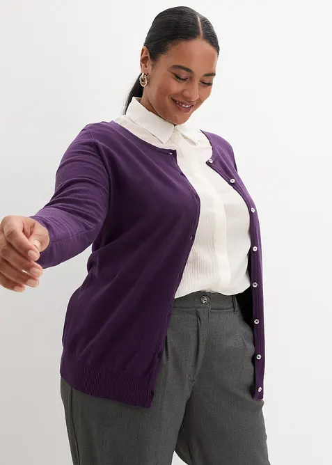 Cardigan in filato fine, bonprix