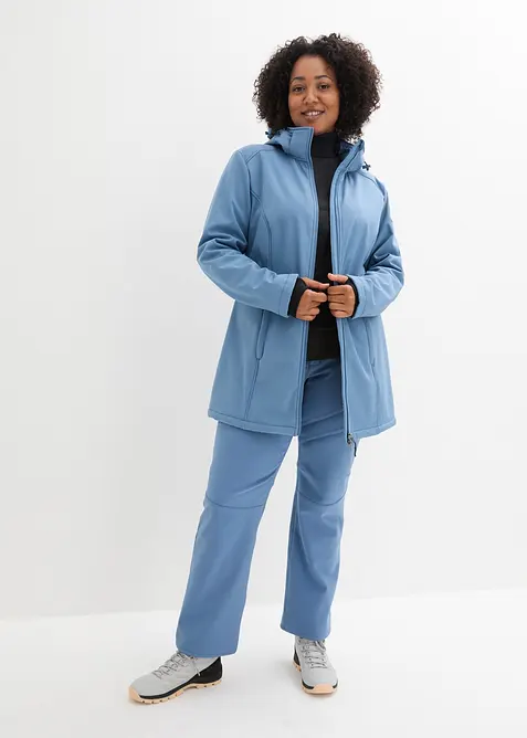 Softshell tecnico lungo con pile teddy, bonprix