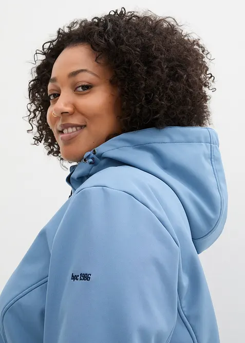 Softshell tecnico lungo con pile teddy, bonprix