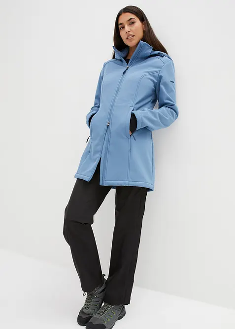 Softshell tecnico lungo con pile teddy, bonprix