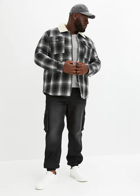 Jeans in felpa con elastico in vita slim fit, straight, bonprix