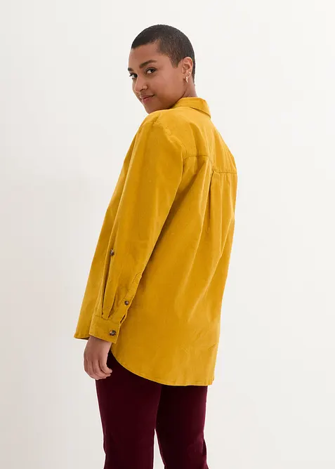 Camicia in velluto con spacchi laterali, bonprix