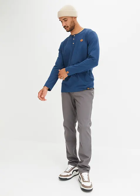 Maglia serafino a maniche lunghe (pacco da 2) in puro cotone biologico, bonprix