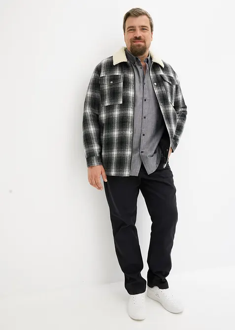 Pantaloni regular fit in twill di puro cotone, straight, bonprix