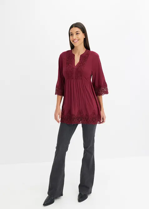 Maglia lunga in viscosa, bonprix