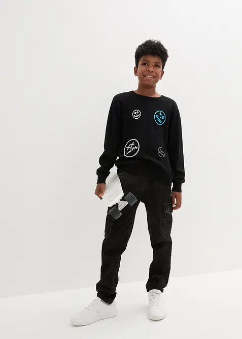 Maglione in filato fine di puro cotone, bonprix