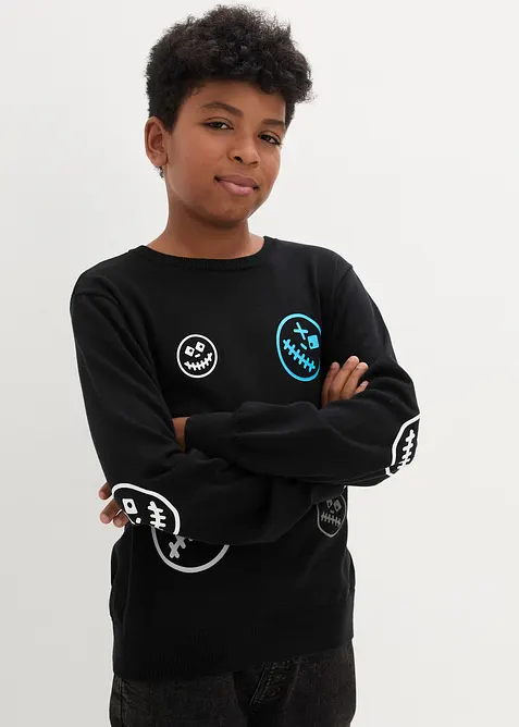 Maglione in filato fine di puro cotone, bonprix