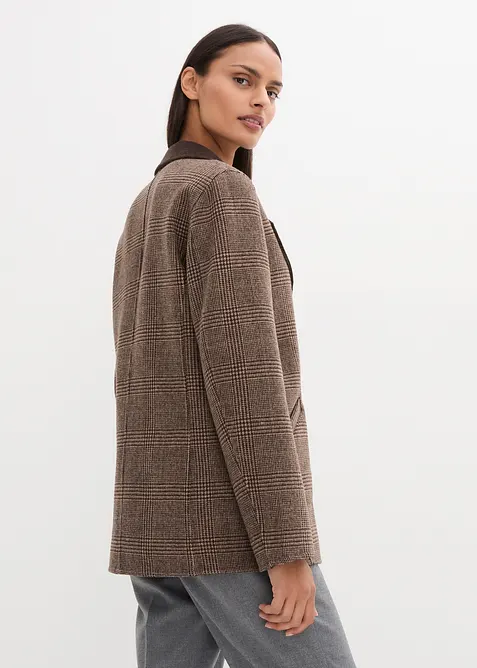 Blazer double face in misto lana con motivo Principe di Galles., bonprix