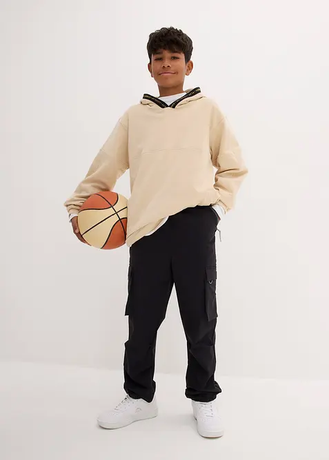 Pantaloni in softshell elasticizzati idrorepellenti con cinta regolabile, bonprix