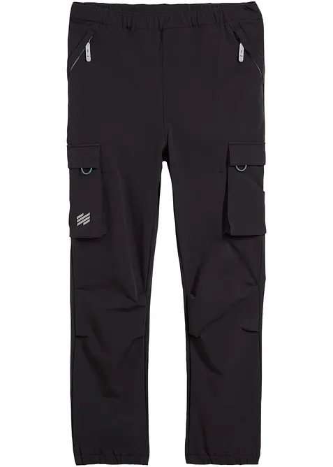 Pantaloni in softshell elasticizzati idrorepellenti con cinta regolabile, bonprix
