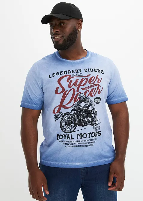 T-shirt in cotone biologico con effetto lavato, bonprix