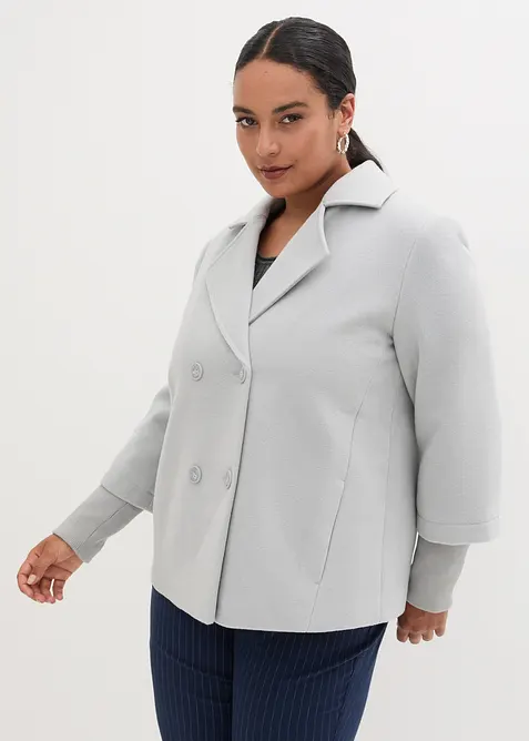 Caban con maniche in maglia, bonprix