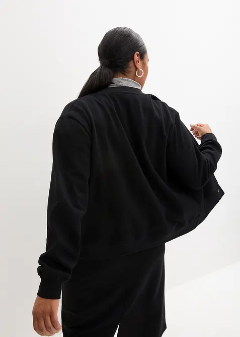 Bomber in felpa con automatici, bonprix
