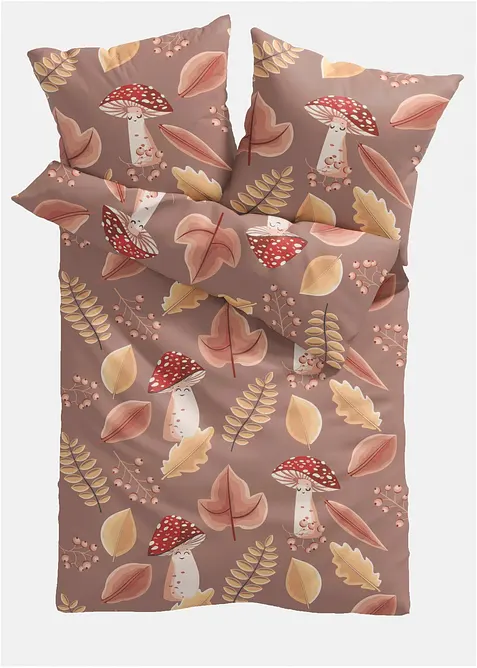 Biancheria da letto con funghi, bonprix
