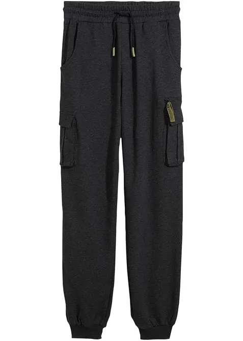 Pantaloni da jogging con tasconi in morbido misto cotone, bonprix